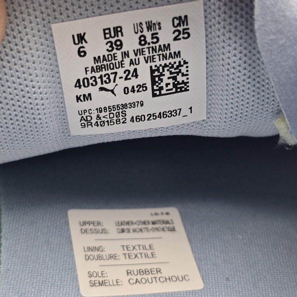 PUMA Women's Club Klassika SD Sneakers Light Blue Pink Gum Sole Suede Size 8.5 - Picture 10 of 10